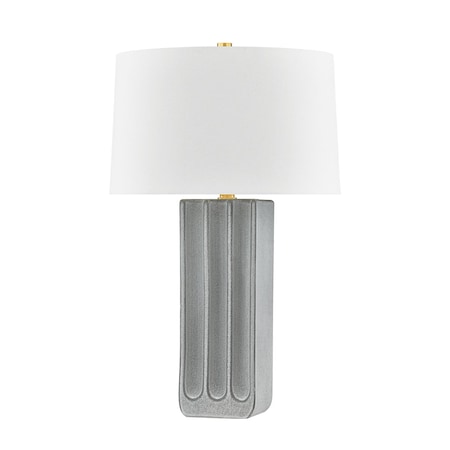 Hudson Valley Lighting Elmer 1 Light Table Lamp 18 In. Aged Brass/Ceramic Granite L6129-AGB/C01