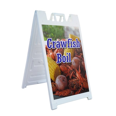 Signmission Crawfish Boil, A-Frame & 2 Sign Inserts, Heavy-Duty Plastic Frame SBHD-C-2436-Crawfish Boil