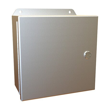 Hammond Latches Electrical Enclosure, 8 in H, 4 in D, 8 in W, 12, 13, 3R, 4, 4X, Aluminum EJ884AL