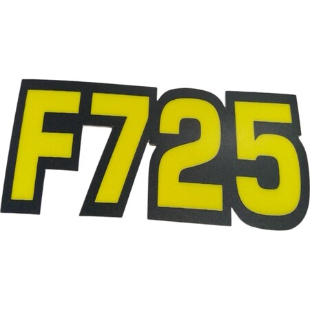 John Deere LABEL "F725" FENDER #, JOHN DEERE OEM M134794 M134794