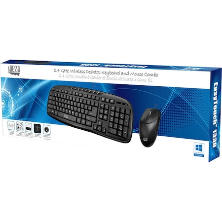 Adesso 2.4GHz Keyboard Mouse Combo WKB1330CB
