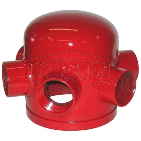 Dixon Grooved Pump Test Header, For Use with FDC Pump, 8 in, 6 2-1/2 in FNPT Outlet, Steel, Red HVG0806-25