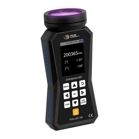 Pce Instruments UV stroboscope, 60-300000 FPM with 365-370 nm LEDs and +/-0.003% accuracy PCE-LES 108UV-365