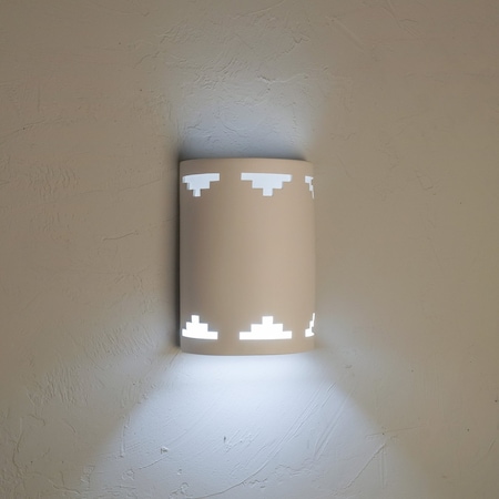 Luxury Lighting Jaken 13 in Tall Ceramic Outdoor Wall Light, Paintable White Bisque Finish, 2PK (2) 102-12-W-ud-7-17