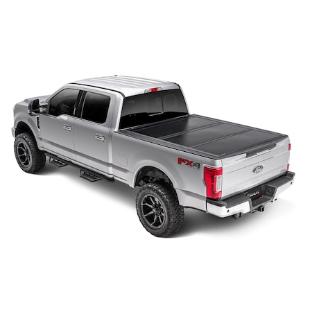Trailfx TrailFX TFX8004; Tonneau Cover; 3 Folds/ 3 Panels; 3 Riding Positions; Lockable; Gloss Black TFX8004