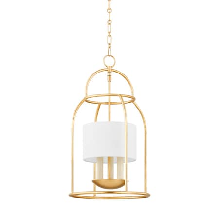 Mitzi Delia 3 Light Lantern 10.5 In. Vintage Gold Leaf H871703-VGL