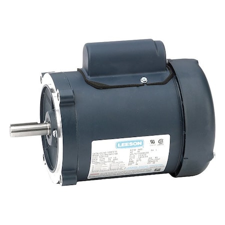 Leeson Capacitor-Start General Purpose Motor, 1/2 hp HP, 56C Frame, 115/230V AC Voltage 102872.00