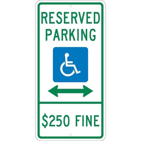 Nmc State Handicapped Reserved Parking Illinois Sign, TMS316J TMS316J