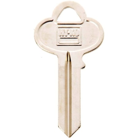 Hy-Ko Key Blank, Brass, Nickel, For: Corbin Russwin Cabinet, House Locks and Padlocks 11010CO5
