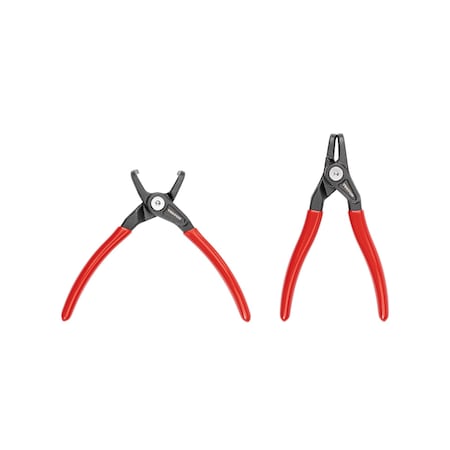 Tekton 5 Inch 90-Degree Internal and External Retaining Ring Pliers Set, 2-Piece, 0.047 in. Tips PRR90014