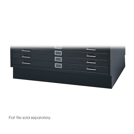 Safco Flat File Cabinet Base, Black, Closed 4995BLR