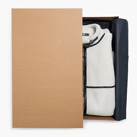 Nashville Wraps Brown Kraft Pinstripe 2 Piece Apparel Boxes, 24x14x4, 25PK AB6K