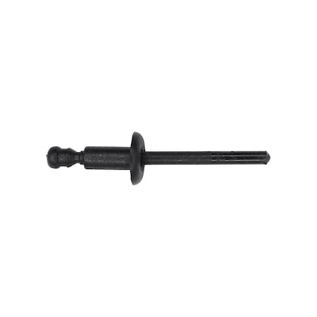 Auveco Peugeot/Citroen Black Nylon Rivet, 4mm Diameter, 9mm Flange, 25PK 21813