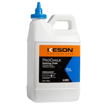 Keson Marking Chalk, Blue, Permanent, 3 lb PM103BLUE
