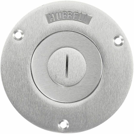 Hubbell Wiring Device-Kellems Box Cover, Floor Box Type, 1 Gang, Aluminum SA2525