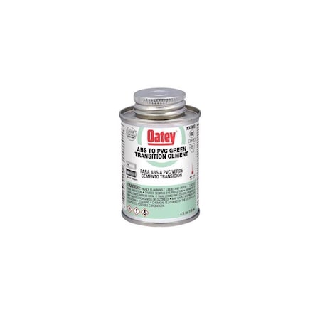 Oatey Transition Joint Pipe Cement, Green, Medium Bodied, 4 oz. 30900