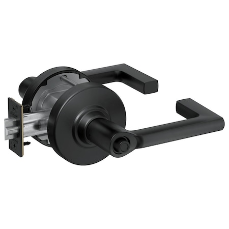 Schlage Grade 1 Entrance/Office Cylindrical Lock, Conventional Cylinder, Longitude Lever w/Rose, Matte Black PC50P LON 622
