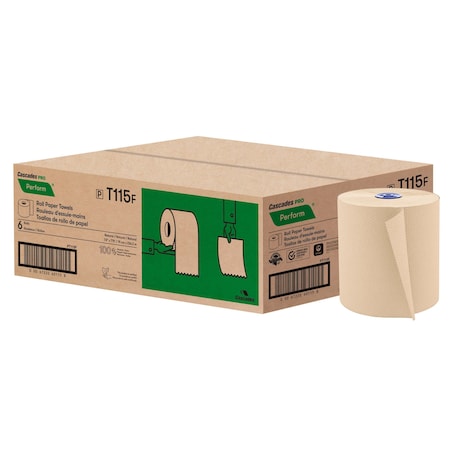 Cascades Pro Perform Hardwound Roll Towel Tandem, PK6 T115