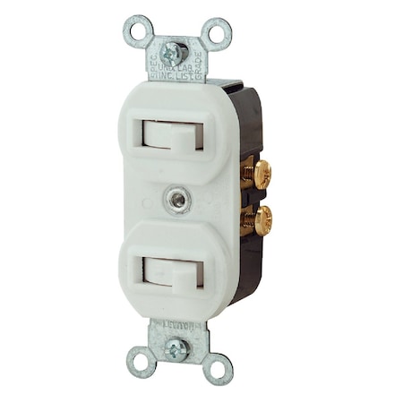Leviton Single Pole & 3-Way White 15A Duplex Switch R62-5241-WS