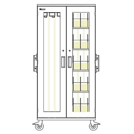 Capsa Healthcare Mobile Medical Cabinets LSC-T2736-G-CATH3