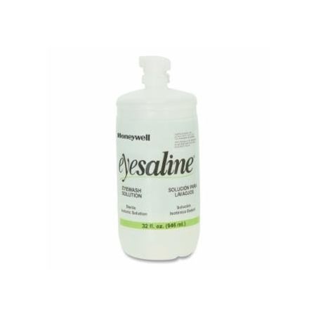 Honeywell Eyesaline Personal Eye Wash Solution, 32 oz, Bottle with Extended-Flow Nozzle, 12PK 203-32-000455-0000-H5