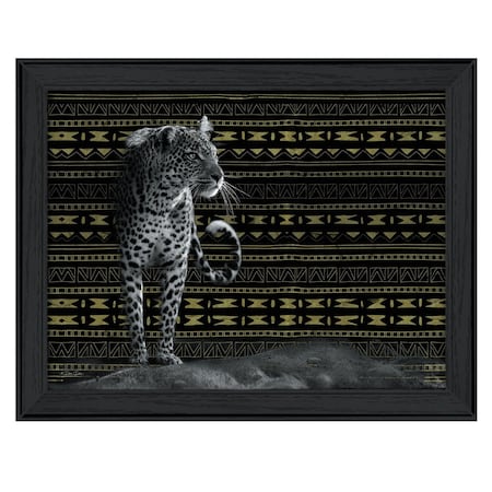 Homeroots Patterned Leopard Black Framed Print Wall Art 404847