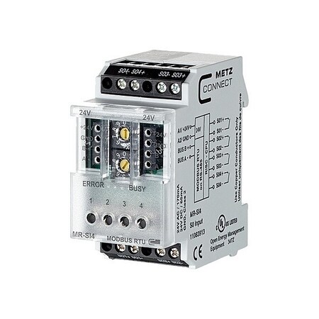 Metz Connect Modbus Module, 24V AC/DC, 4 Inputs 11083913