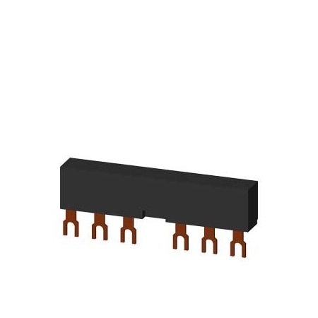Siemens 3-phase busbars Modular spacing 55 mm for 2 switches and accessories Fork 3RV1915-2AB