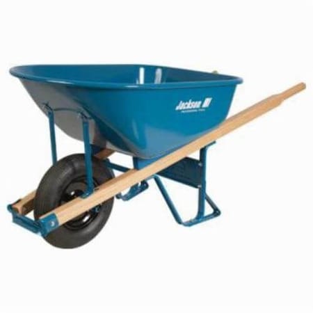 Jackson Heavy Duty Contractor Wheelbarrow with Flat Free Tire, 6 cu-ft, 1 Wheels M6FFBB