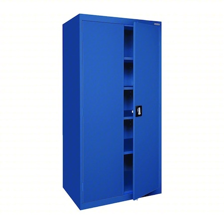 Sandusky Shelf Cabinet, 72 in H, 36 in W, 24 in D, Recessed, Three-Point Locking, 4 Shelves EA4R362472-06