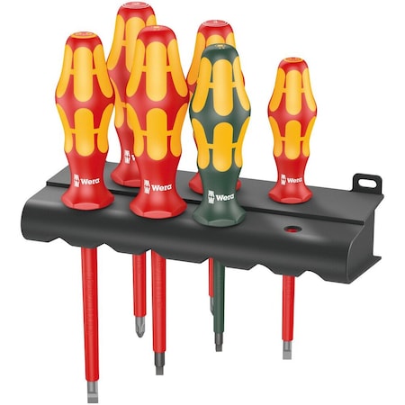 Wera 160 i/168 i/6 Rack Screwdriver set Kraftform Plus Series 100, and rack, 6 pieces 5347777001