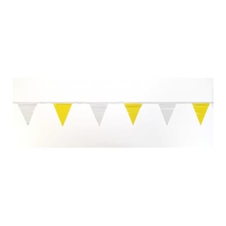 Mutual Industries YELLOW/WHITE PENNANT FLAGS, 10PK 14991-4110