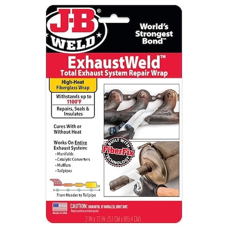 J-B Weld Pipe Repair Wrap, 2"W x 72"L, Gray 38572