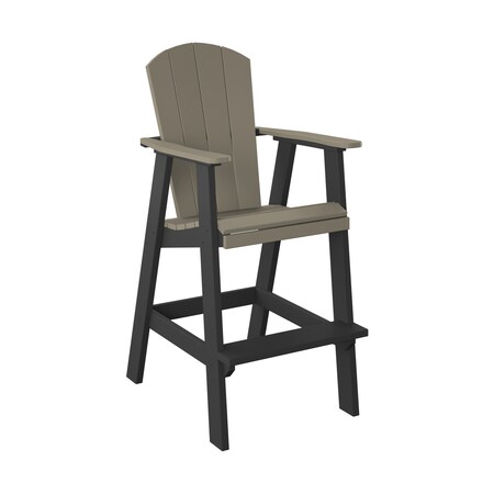 Polybird BALCONY CHAIR "BAR HEIGHT".        WEATHERWOOD AND BLACK POLYBIRD P4-B