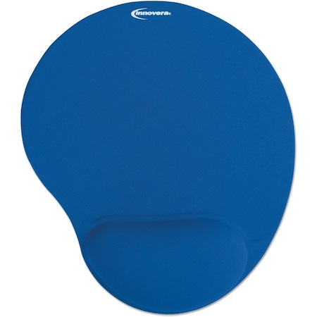 Innovera Mouse Pad w/Gel Wrist Pad, Nonskid Base, 10-3/8 x 8-7/8, Blue IVR50447