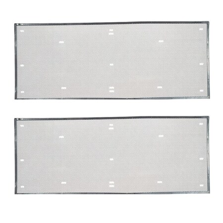 Mytee Products 2PK Front Silver Grille w/o Bug Screen for Freightliner Replace 17-14104-001, 2PK GRILLE-M2-BS-0319x2