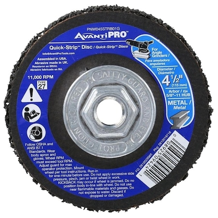 Diablo QuickStrip Disc, 412 in Dia, 5811 Arbor PNW045STRB01G