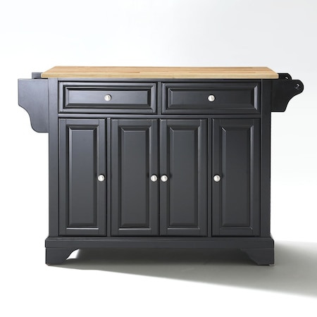 Crosley Lafayette Wood Top Full Size Kitchen Island/Cart KF30001BBK