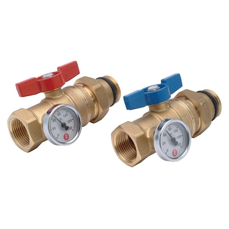 Zurn 1in BALL VALVE KIT WITH THERMOMETER PAIR QHMBVKIT5