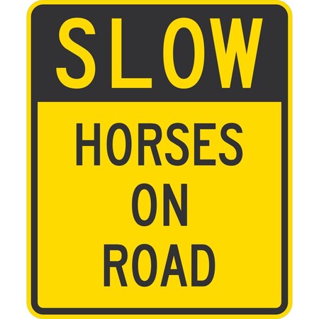 Lyle Slow Horses On Road, 30x36, Engineer Grade, Yellow G-15646-EG_30x36