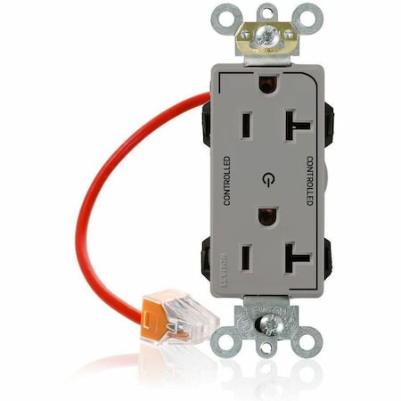 Leviton PlugsandReceptacles, 20A, 125VAC, Gry, Nylon M1636-2SG