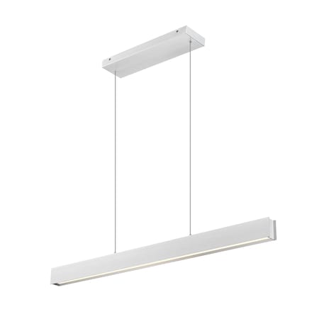Z-Lite Hudson 1 Light Linear Chandelier, Brushed Nickel, 45 In W 1016-45L-BN-LED