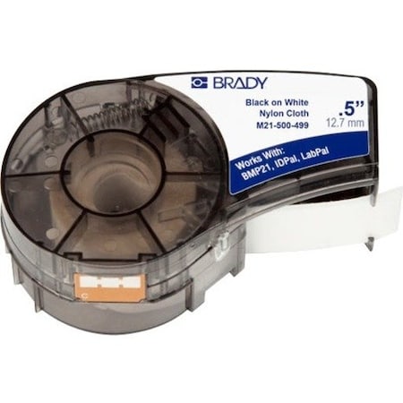 Brady Aggressive Adhesive Multi-Purpose Nylon Labels for Brady M210 and M211, 0.5in M21-500-499