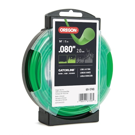 Oregon Gatorline Trimmer Line, 0.080in Round, Donut, 50ft 69-174B