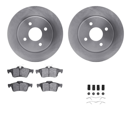 Dynamic Friction Co DFC Brake Rotor with 5000 Brake Pads and Hardware Kit 6512-99825