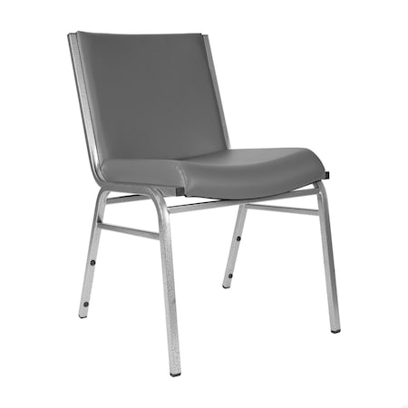 Flash Furniture HERCULES Heavy Duty Gray Vinyl Stack Chair XU-60153-GRY-VYL-GG