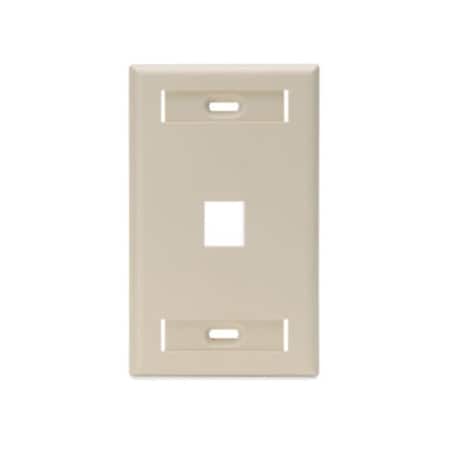 Leviton 1-Port Flush Mount Unloaded, W/Designation Window Quickport 42080-1IS