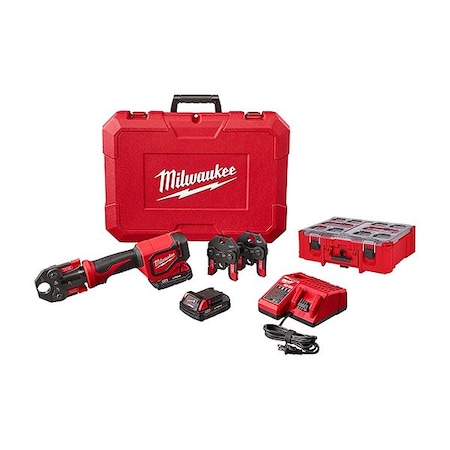 Milwaukee Tool M18 PACKOUT Sub Compact Cordless Press Tool Kit + PACKOUT Organizer, For 3/8 in to 1 in 18 V DC 2674-22C, 48-22-8432