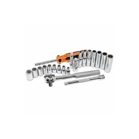 K-Tool International 1/4" Drive, 10mm Metric Socket, 6 Points, Deep 6Pt, Chrome 1/4"Dr, 10mm KTI-26210