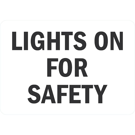 Lyle Lights On For Safety, 10x7, Non-Reflective, White G-1690-ND_10x7